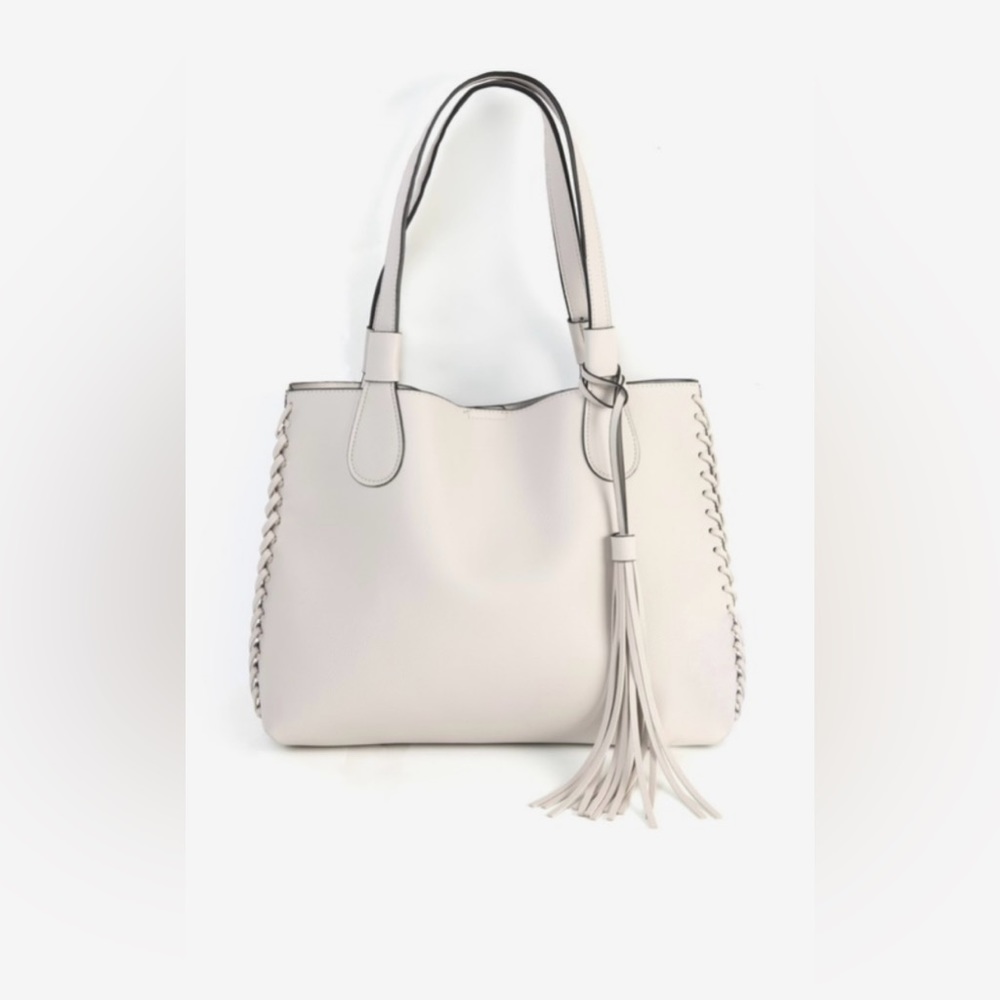 Noir Luxe | mid size grey tote